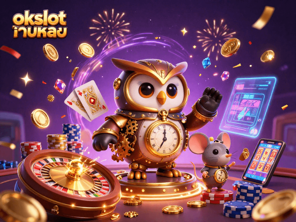 เล่นเกมสล็อตออนไลน์กับ okslot เว็บตรง ท่ามกลางเหรียญทองและอัญมณีที่บินไปมา