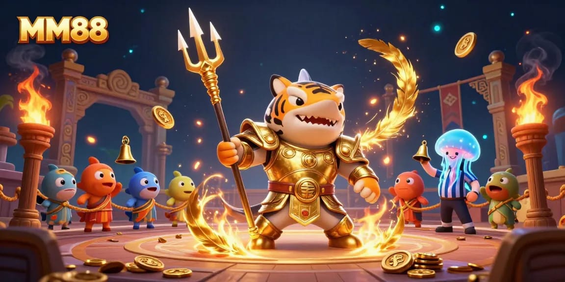 MM88 players enjoy intense arena action in a vibrant, dynamic gambling scene.