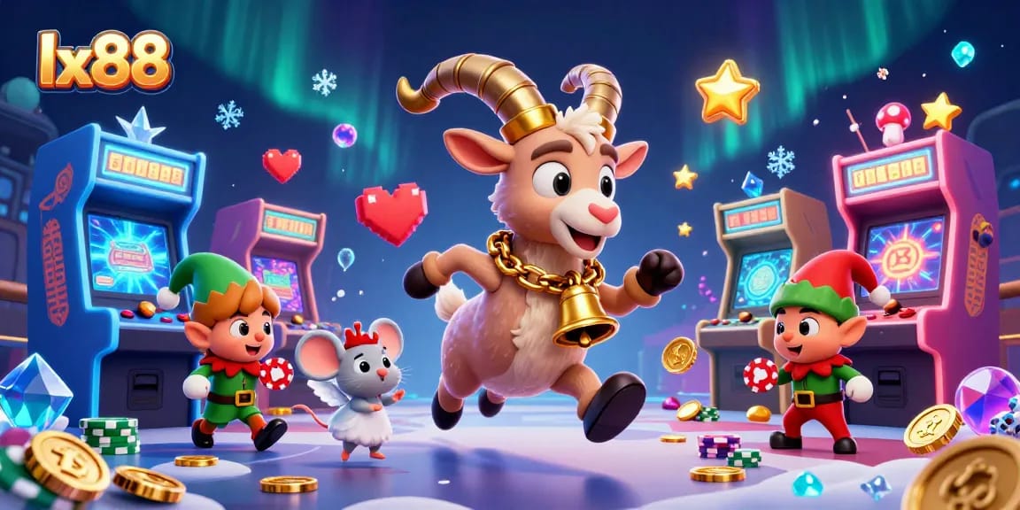 Join the thrilling world of lx88 where a Krampus goat runs a festive casino while mischievous elves steal chips.