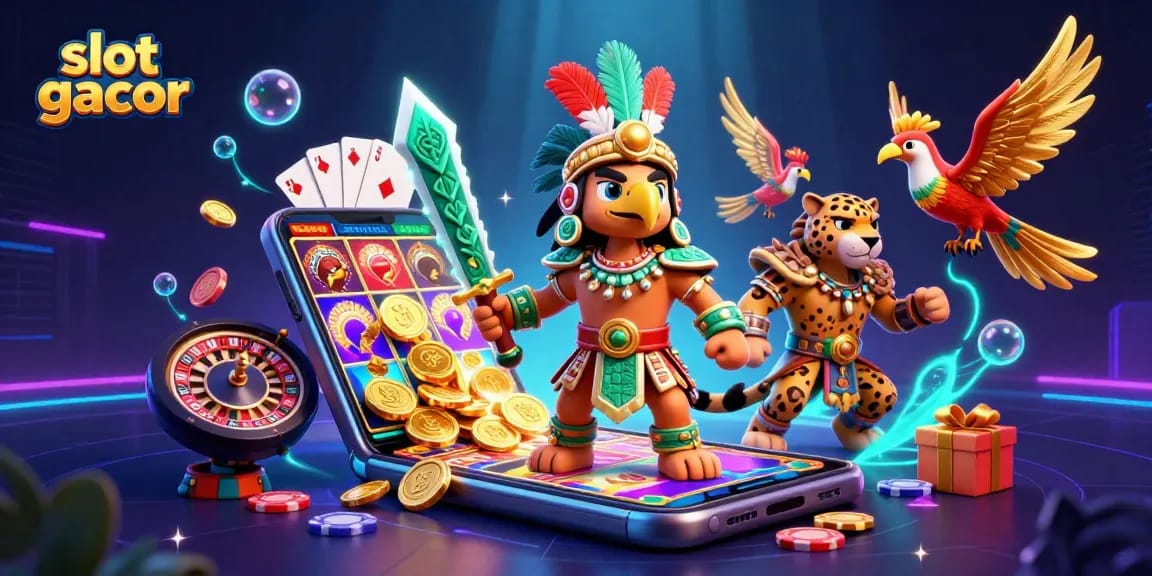 Experience the thrills of slot gacor with dynamic 3D characters and vibrant casino elements!