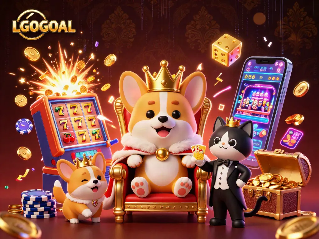 Experience thrilling gameplay at LGOGOAL with vibrant casino elements exploding in a magical scene.