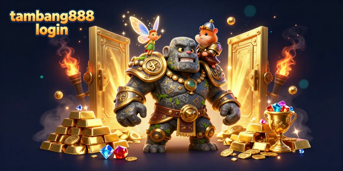 Gambarlah mengakses tambang888 login dengan panduan golem penjaga dan peri sihir.