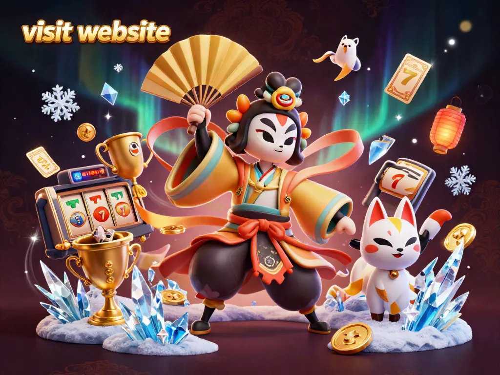 Join epic gaming with a 3D kabuki warrior and a kitsune mask, as you visit website for casino action.