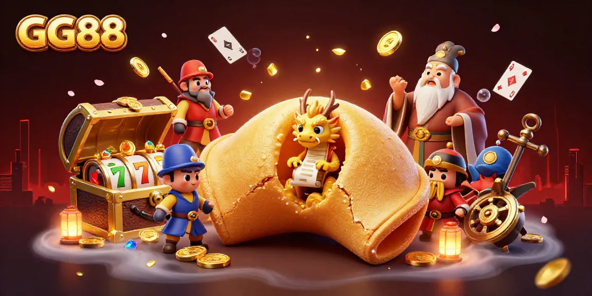 Engage with GG88's thrilling online slot games as a wise dragon guards treasures in a vibrant casino scene.