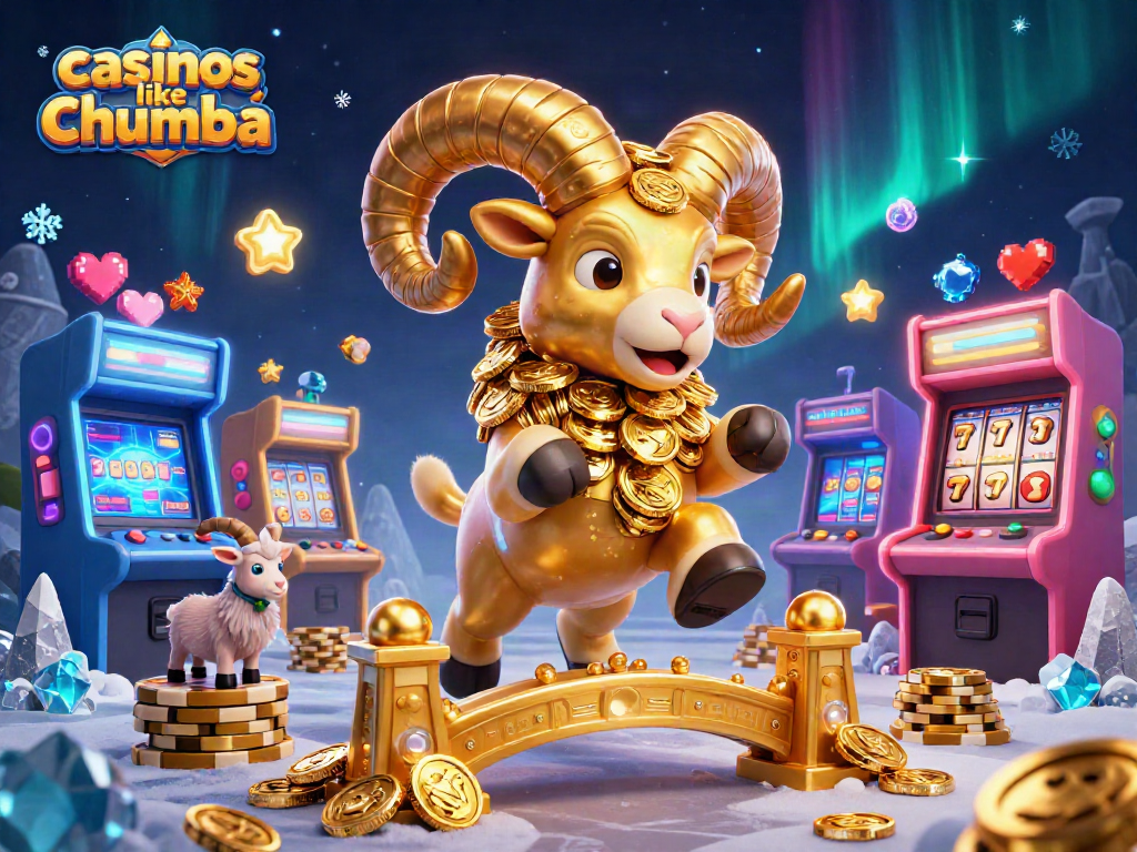 Play exciting games at casinos like Chumba with glowing screens and colorful slot machines.