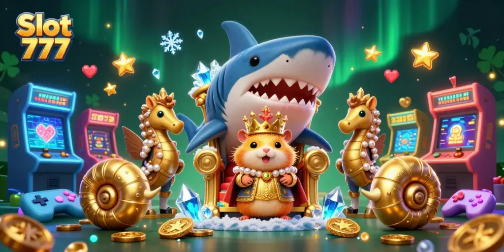 Menangkan Slot 777 dengan gambaran dinamis raja hamsternya yang megah dan permainan menarik di sekitarnya.