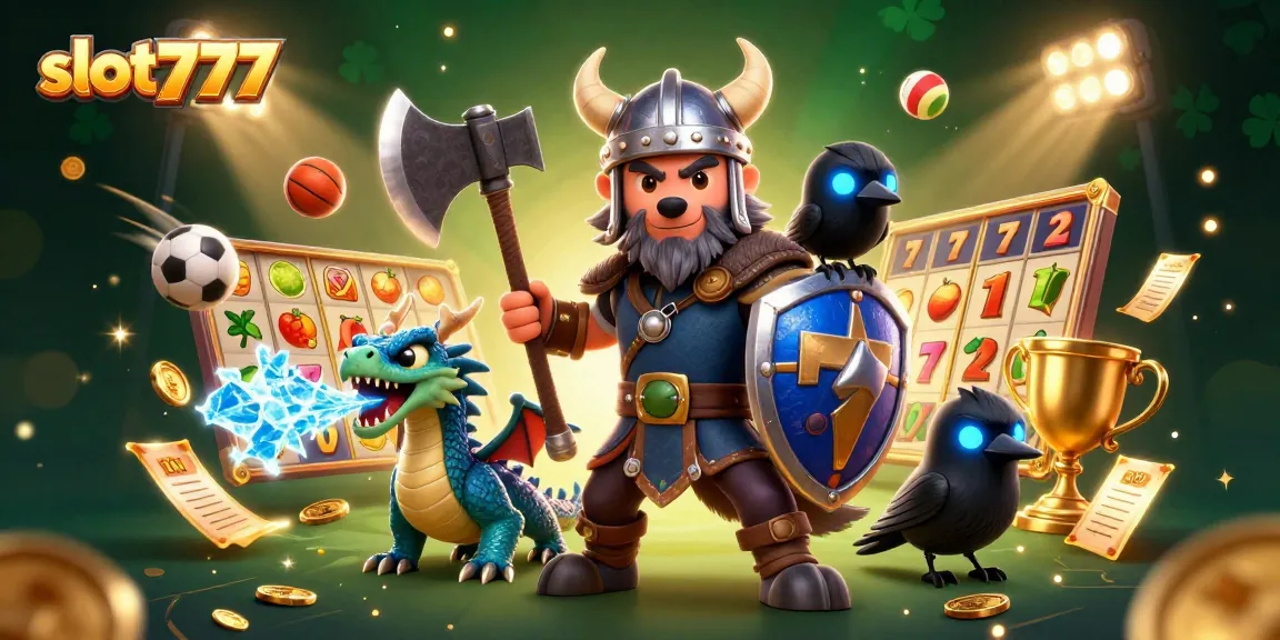 Menangkan bermain slot777 dengan karakter Viking dan naga, penuh energi dan keberuntungan.