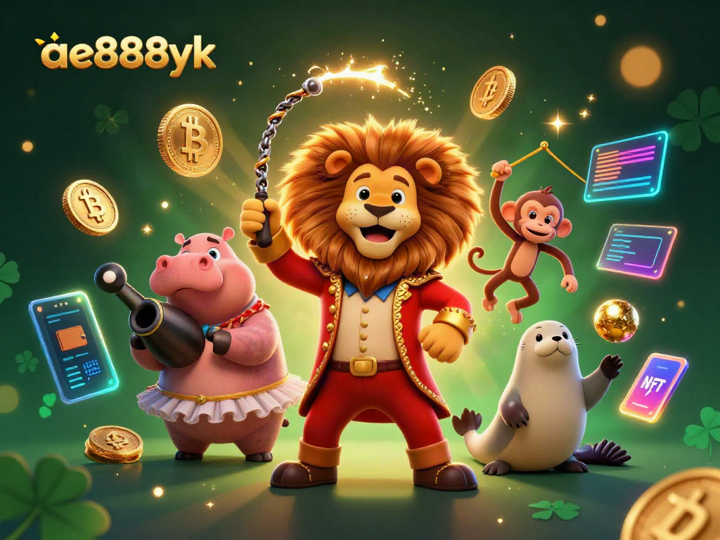 Experience the excitement of ae888yk with adventure-themed characters in a vibrant casino scene.