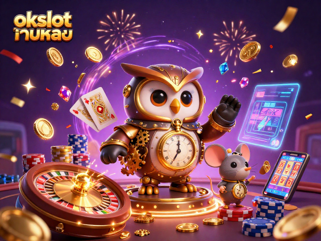 เล่นเกมสล็อตออนไลน์กับ okslot เว็บตรง ท่ามกลางเหรียญทองและอัญมณีที่บินไปมา