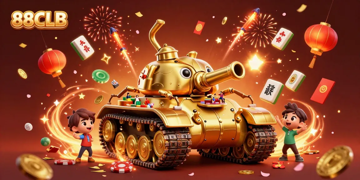 Experience the vibrant and unique 88CLB casino world through an imaginative golden beetle tank bursting with games.