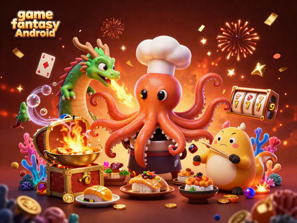 Permainan fantasy Android dengan karakter unik, slot, dan simbol keberuntungan.