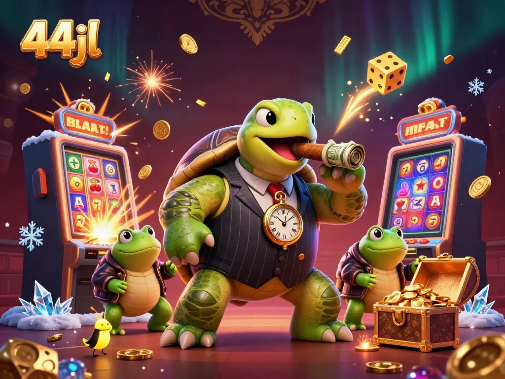 Join the 44jl casino adventure with a snapping turtle mobster and frog enforcers amid jackpots.