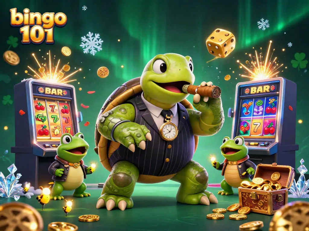 Experience thrilling gameplay with bingo 101 in this vibrant 3D casino illustration showcasing fun game elements and rewards.
