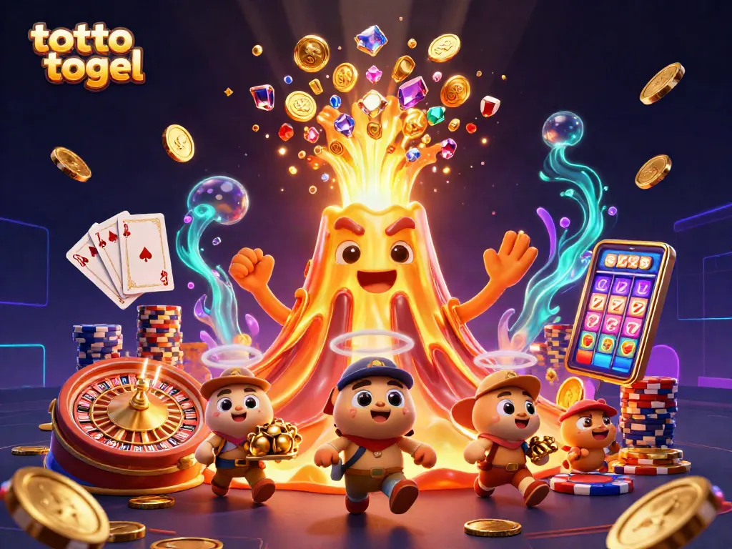 Memenangkan toto togel dengan harta karun melimpah dalam ilustrasi kasino yang memikat.
