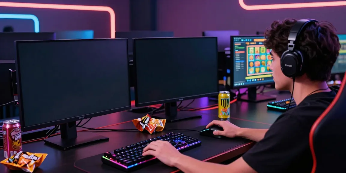 Experience the thrill of YUMETOTO online slot gaming in an immersive gaming setup.