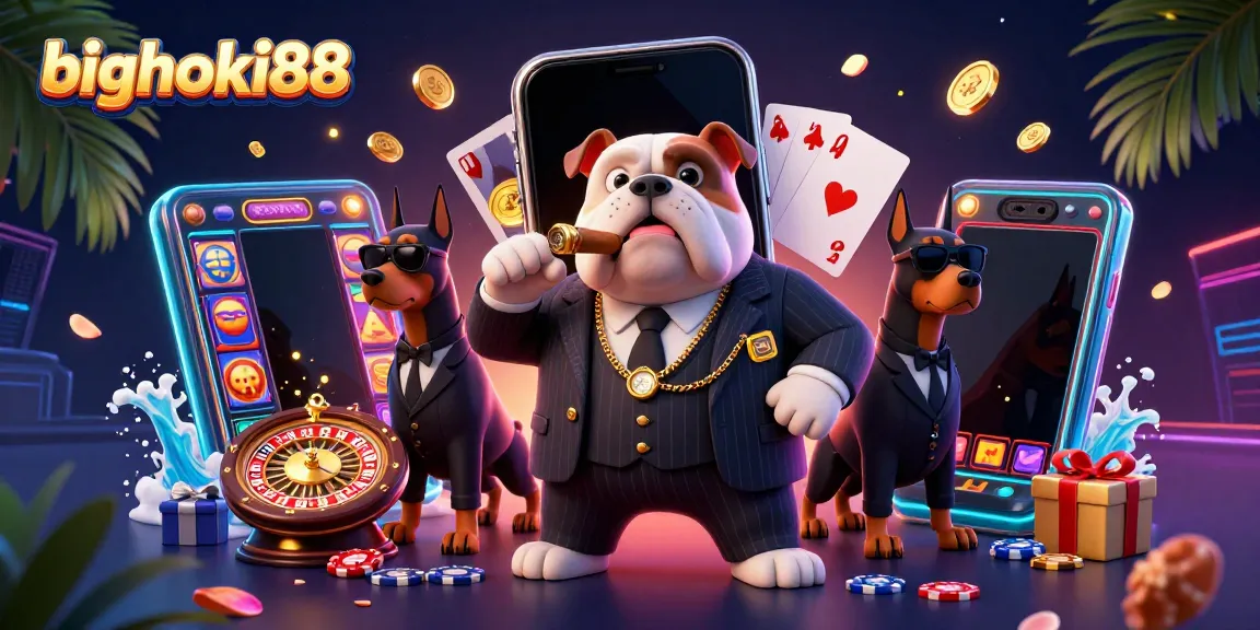 Bighoki88 menghadirkan permainan slot gacor dengan tema mafia, karakter lucu, dan elemen kasino yang dinamis.